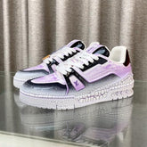 LV TRAINER SNEAKERS IN LIGHT PURPLE OMBRE MIX COLORFUL CALFSKIN