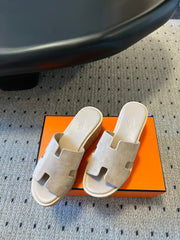 EZE SANDAL PLATFORM 85 MM IN PALE GRAY SUEDE