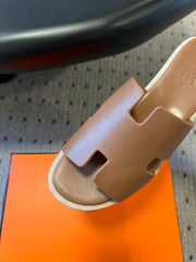 EZE SANDAL 85 MM IN BRONZE BROWN CALFSKIN