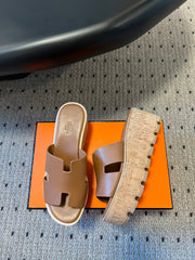 EZE SANDAL 85 MM IN BRONZE BROWN CALFSKIN