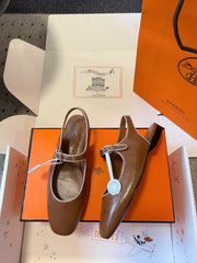 KLEO SLINGBACK IN BRONZE BROWN CALFSKIN