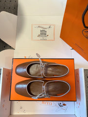 KLEO SLINGBACK IN BRONZE BROWN CALFSKIN