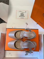 KLEO HIGH SLINGBACK IN CREPE PINK CALFSKIN