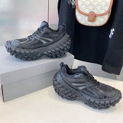 CHUNKY SNEAKERS IN BLACK POLYURETHANE, POLYESTER AND NYLON