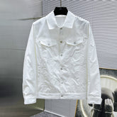 LV LAPEL JACKET WHITE EMBOSSED MONOGRAM 238807