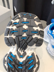 DAD SHOES IN WHITE MIX BLUE MESH AND CALFSKIN