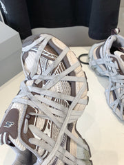 3XL EXTREME LACE SNEAKER BROWN MIX DUST WHITE AND SILVER