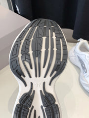 MONDAY SHOE IN WHITE COWSKIN AND POLYESTER