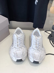 MONDAY SHOE IN WHITE COWSKIN AND POLYESTER