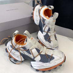 HIKE SNEAKER IN BEIGE AND ORANGE MESH, POLYURETHANE AND POLYESTER