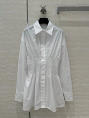PRADA PREMIUM SHIRT DRESS WITH WAISTED DESIGN 276300