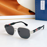 SQUARE FRAME SUNGLASSES GG1407 IN METAL EMBOSSED LOGO