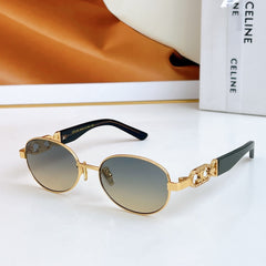 TRIOMPHE SUNGLASSES CL40253 IN METAL GRADIENT SMOKE LENSES
