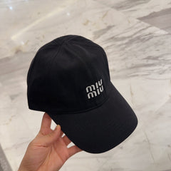 MM BASEBALL CAP IN BLACK FABRIC EMBROIDERED LOGO STYLE 5