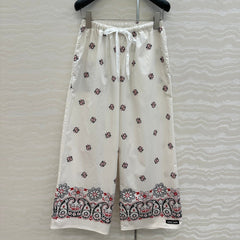 MIUMIU STRAIGHT-LEG CROPPED PANTS WITH ELASTIC WAISTBAND 261440