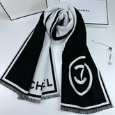 CHANEL 25S SCARF 195 IN CASHMERE WOOL 709604