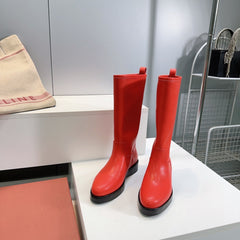 LP 25S JOHN BOOT IN VERMILION CALFSKIN