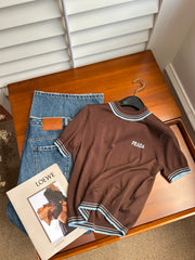 PRADA SHORT-SLEEVE KNIT TOP STYLE 99