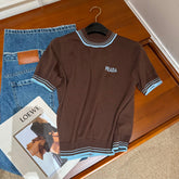 PRADA SHORT-SLEEVE KNIT TOP STYLE 99