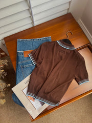 PRADA SHORT-SLEEVE KNIT TOP STYLE 99