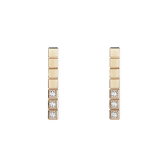 ICE CUBE PINK GOLD DIAMONDS EARRINGS