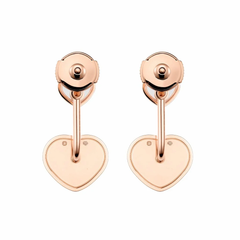 HAPPY HEART PINK MOP EARRINGS DIAMOND
