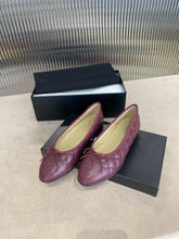 BALLET FLATS BURGUNDY QUILTED LAMBSKIN