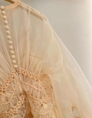 ZIMMERMANN Illuminate Macrame Tulle Silk Gown