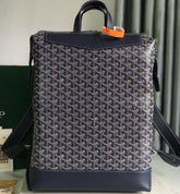 CISALPIN BACKPACK 43 IN NAVY BLUE GOYARDINE CANVAS AND CALFSKIN