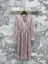 GG Printed Silk Dress Pink Ready To Wear