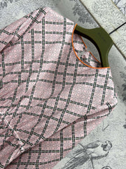 GG Printed Silk Dress Pink Ready To Wear