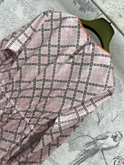 GG Printed Silk Dress Pink Ready To Wear