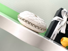 MINI HOBO BAG 16 IN WHITE LAMBSKIN