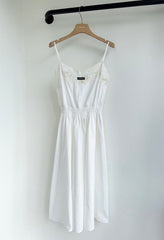 MIUMIU 25S STRAPPY DRESS IN WHITE 918243