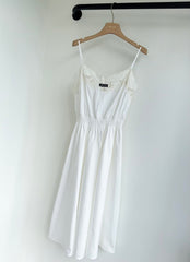 MIUMIU 25S STRAPPY DRESS IN WHITE 918243