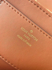 LV SHOULDER BAG 24 IN BEIGE WOVEN RAFFIA GOLD HARDWARE