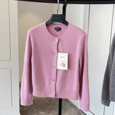 CC CRYSTAL BUTTON PINK CARDIGAN