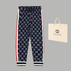 GUCCI KNITTED PANTS IN NAVY BLUE
