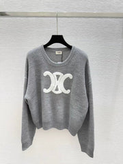 CELINE SWEATER IN GREY KNIT