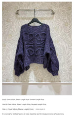 LOEWE SWEATER IN DARK PURPLE KNITTING