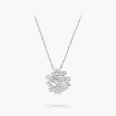 THREADS SILVER DIAMOND NECKLACE