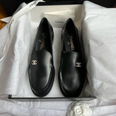 CC MOCCASINS 2025 IN BLACK CALFSKIN