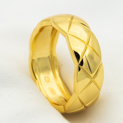 CRUSH RING 6.8MM GOLD