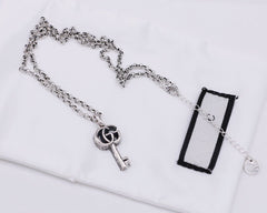 GG SILVER DOUBLE G KEY NECKLACE