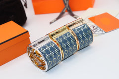 POLKA DOTS BLUE HINGED BRACELET