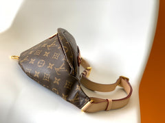 LV BUMBAG 37 IN BROWN COATED MONOGRAM CANVAS