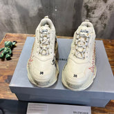 TRIPLE S SNEAKER DIY METAL IN WHITE CALFSKIN