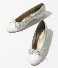 BALLET FLATS LIGHT BLUE WHITE LAMBSKIN
