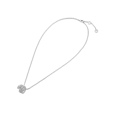 SERPENTI SILVER NECKLACE DOUBLE RING DIAMOND