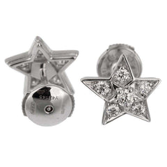 COMETE GEODE SMALL EARRINGS SILVER DIAMOND